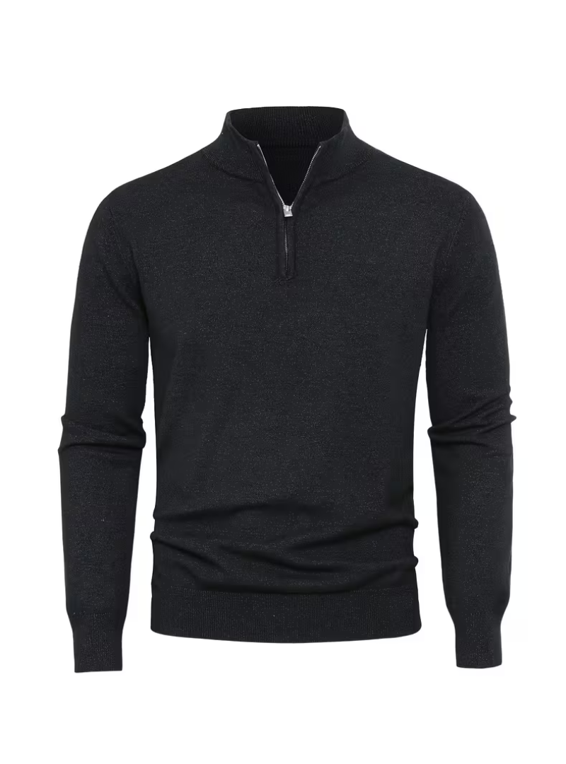 Pull homme à col montant zippé