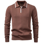 Pull Homme à Col Polo contrasté