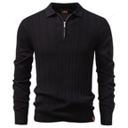Pull Homme à Col Polo Zippé