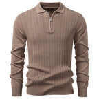 Pull Homme à Col Polo Zippé