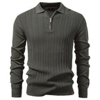 Pull Homme à Col Polo Zippé