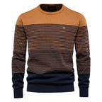 Pull homme à fines rayures