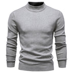 Pull homme ajusté col montant