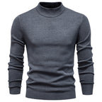 Pull homme ajusté col montant