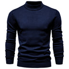 Pull homme ajusté col montant
