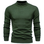 Pull homme ajusté col montant