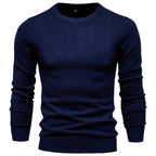 Pull homme ajusté col rond