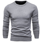 Pull homme ajusté col rond