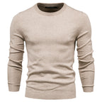 Pull homme ajusté col rond