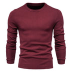 Pull homme ajusté col rond