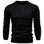 Pull homme ajusté col rond