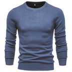 Pull homme ajusté col rond