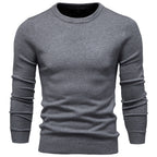 Pull homme ajusté col rond