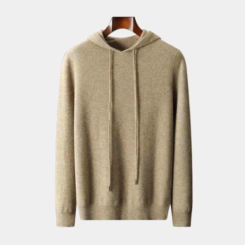 Pull homme capuche maille