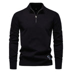 Pull homme col montant demi-zip