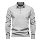 Pull homme col montant demi-zip