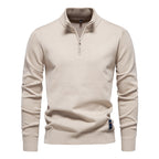 Pull homme col montant demi-zip