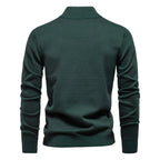 Pull homme col montant demi-zip