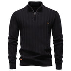 Pull homme col montant texturé