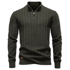 Pull homme col montant texturé