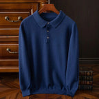 Pull homme col polo boutonné