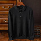 Pull homme col polo boutonné