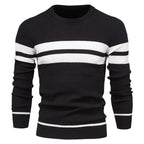 Pull homme col rond rayé