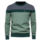 Pull homme colorblock col rond