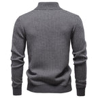 Pull homme demi-zip à motifs