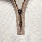 Pull homme demi-zip bicolore