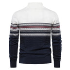 Pull homme demi-zip jacquard