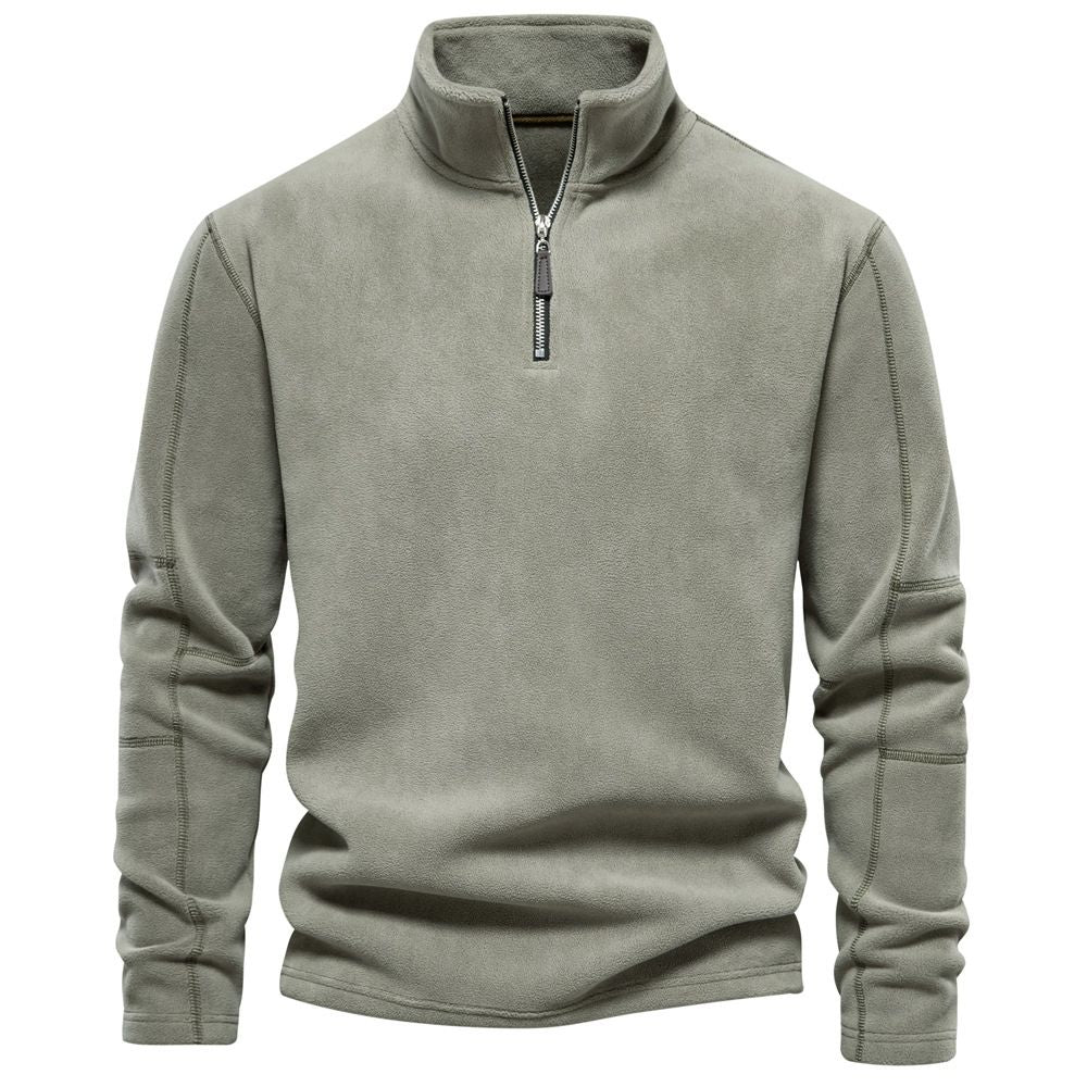 Pull homme demi-zip texturé