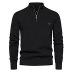 Pull homme demi-zippé côtelé