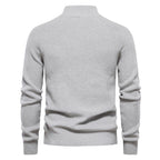 Pull homme demi-zippé côtelé