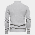 Pull homme col montant zippé