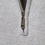 Pull homme col montant zippé