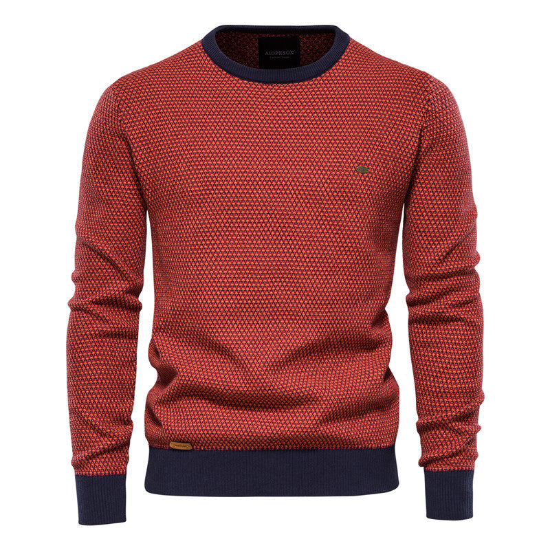 Pull homme maille texturée