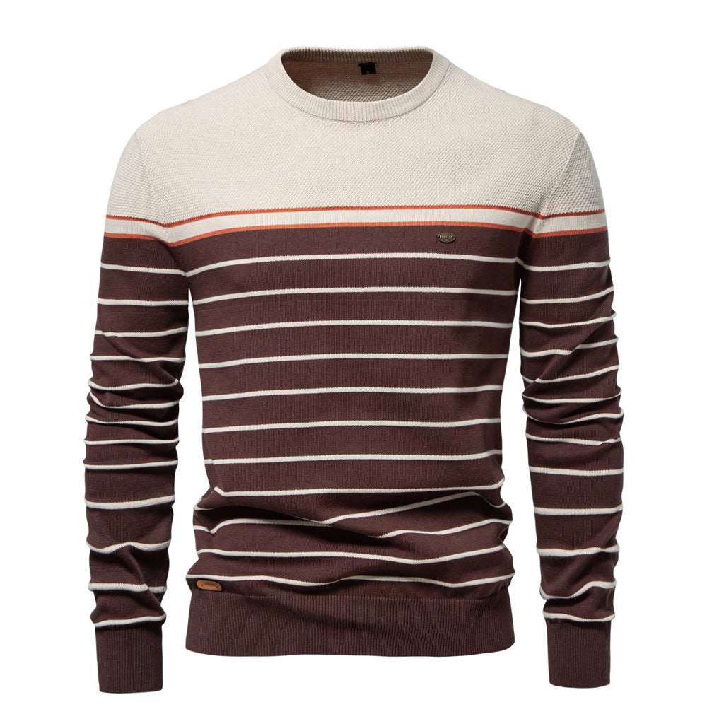 Pull homme marinière rayé