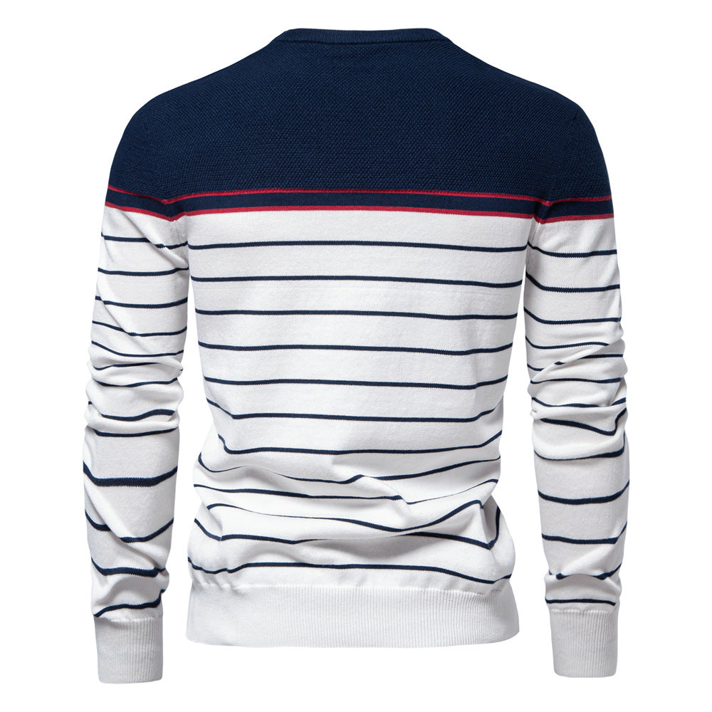 Pull homme marinière rayé
