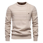 Pull homme texturé à lignes