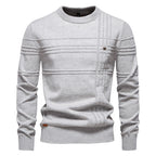 Pull homme texturé à lignes