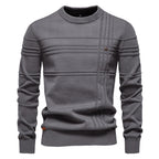 Pull homme texturé à lignes