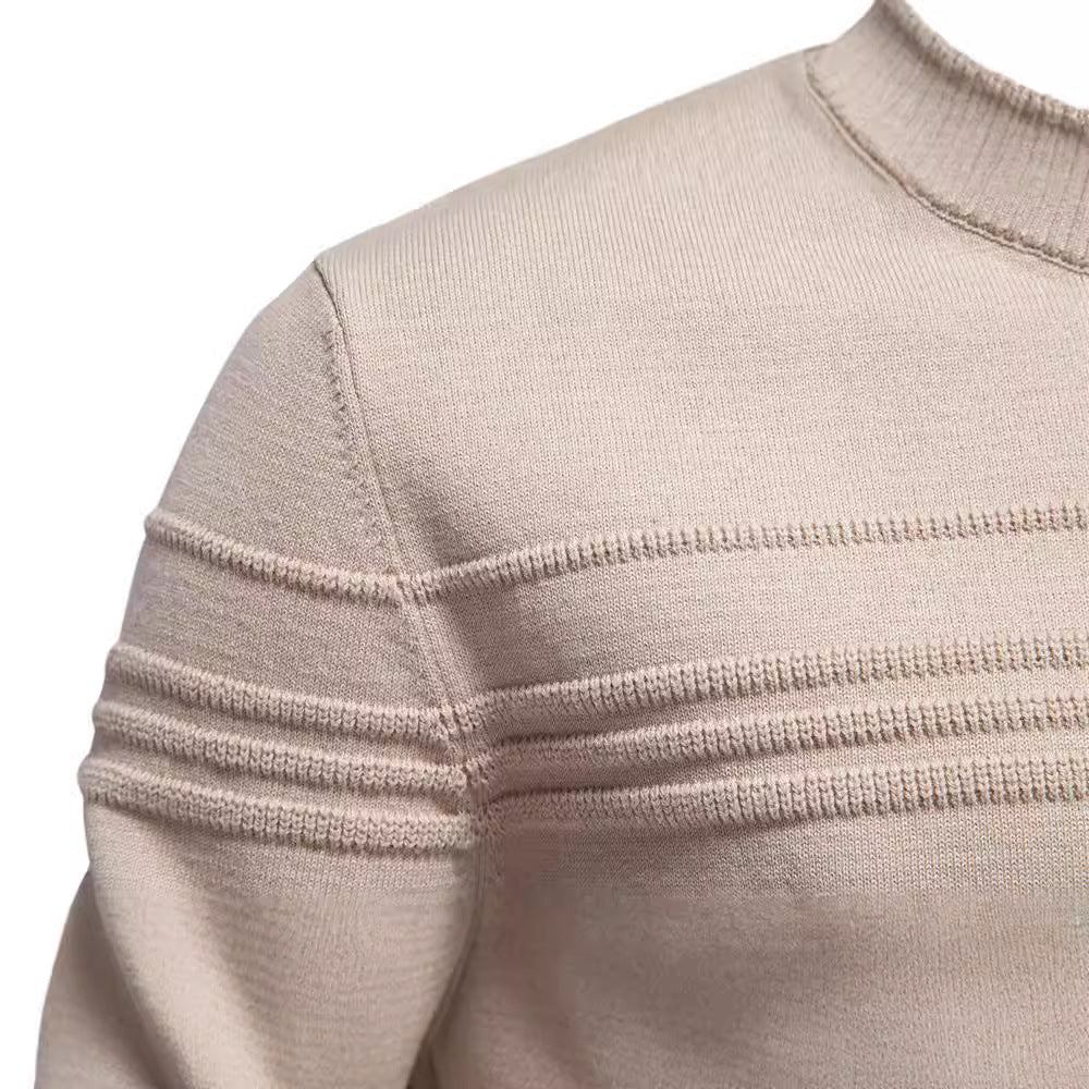 Pull homme texturé à lignes