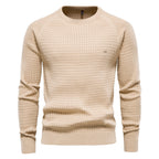 Pull homme texturé à col rond