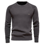 Pull homme texturé à col rond