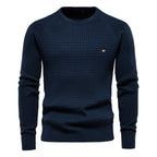 Pull homme texturé à col rond