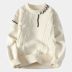 Pull homme texturé col rond