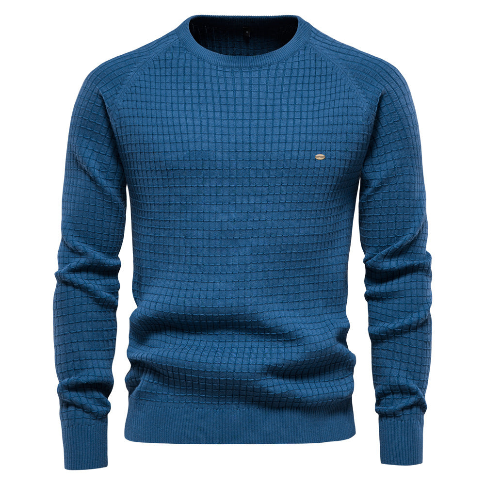Pull homme texturé à col rond