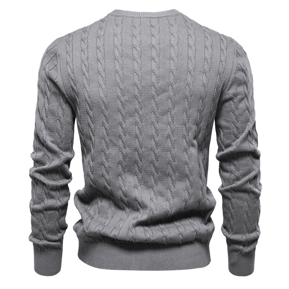 Pull homme torsadé texturé