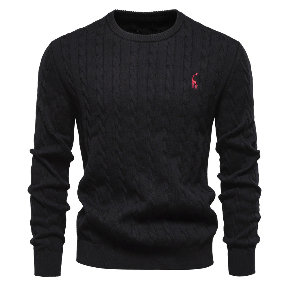 Pull homme torsadé texturé